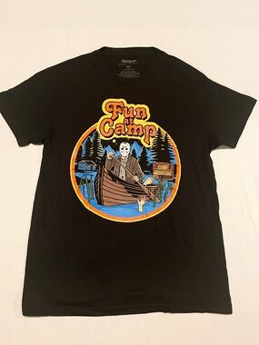 Friday the 13th Jason Voorhees Fun at Camp Crystal Lake Graphic Tee Size M